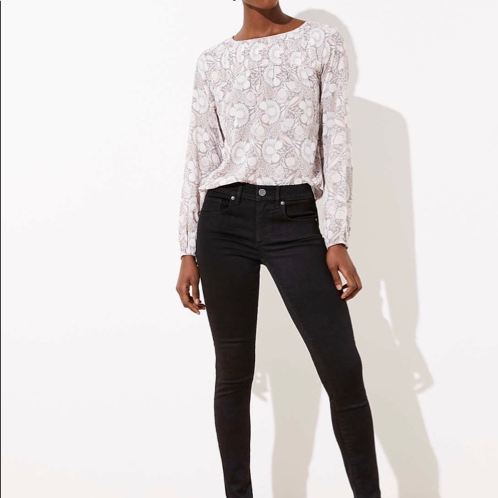 Loft modern skinny black jeans